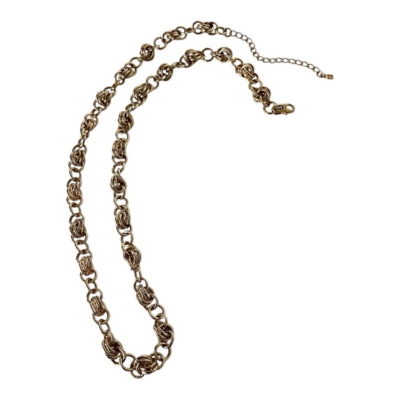 Etienne Aigner Necklace Gold Tone Chain Double Round Links Vintage EUC - Picture 10 of 11